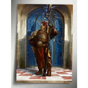 Постер: На страже (Адептус Кустодес, Вархаммер 40000, Warhammer), на А4