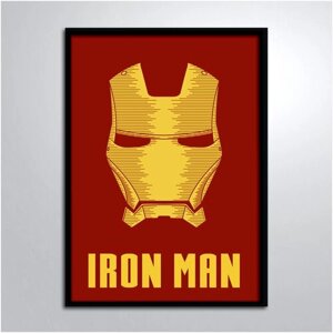 Постер в раме/Марвел Железный человек Красный