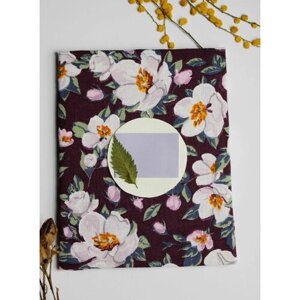 Поздравительная открытка из ткани с сухоцветом