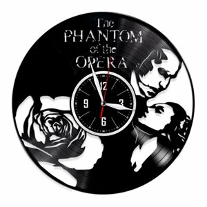 Призрак Оперы - настенные часы из виниловой пластинки