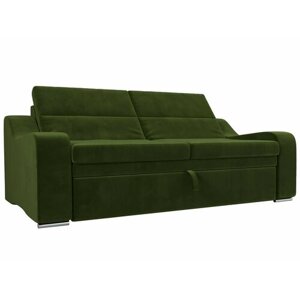 Прямой диван Медиус, Микровельвет зеленый