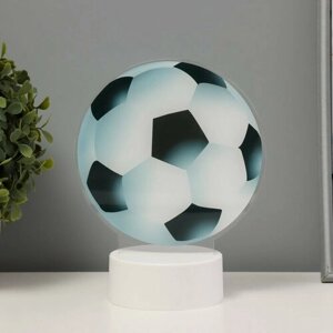 RISALUX Светильник "Футбольный мяч" LED 3000К USB/от батареек 3хАА белый 14,5х9х18,5 см