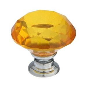 Ручка кнопка CAPPIO, цвет золото "Алмаз", стеклянная, d=30 мм