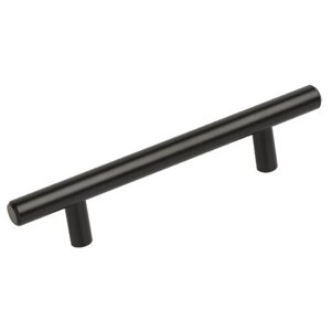 Ручка-рейлинг мебельная 210х32 мм, межцентровое расстояние 160 мм, цвет - черный матовый, 10 шт.