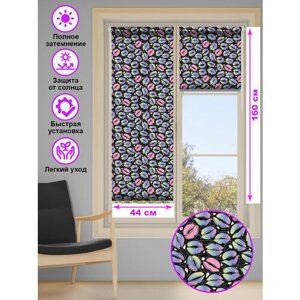 Рулонные шторы на окно 44x160/Mollyn Home/со стильным рисунком/в детскую, в спальню, на окно/60022
