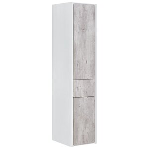 Шкаф-пенал для ванной Roca Ronda L левый, ШхГхВ)32х33х139 см, белый матовый/бетон