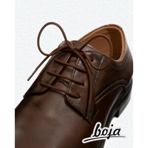 Шнурки для обуви BOJA (ЭКО), для туфель коричневые; круглые; тонкие 2 мм; 70 см, НЕ эластичные; НЕ резиновые; НЕ силиконовые; без фиксаторов