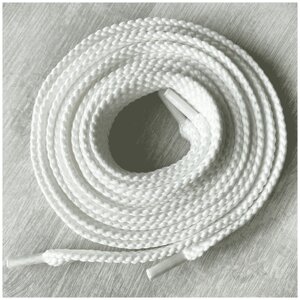 Шнурки люкс 100см белые широкие 15мм (1 пара)