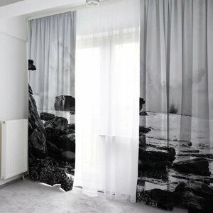 Шторы (фотошторы) из габардина, "Море", 290х220 см, Good Room