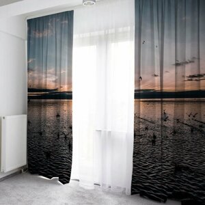 Шторы (фотошторы) из габардина, "Море", 290х290 см, Good Room