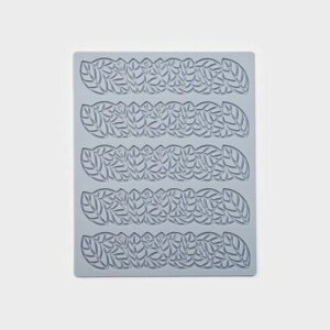 Силиконовый коврик для айсинга «Листья», 16130,3 см, цвет серый