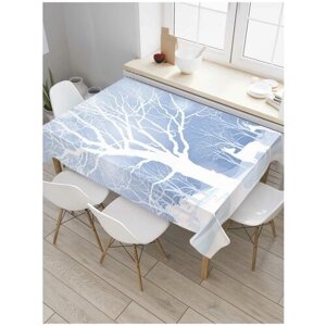 Скатерть прямоугольная JoyArty на кухонный стол "Бескрайние снега" из оксфорда, 180x145 см