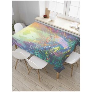 Скатерть прямоугольная JoyArty на кухонный стол "Чудо природы" из оксфорда, 180x145 см