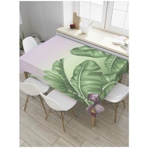 Скатерть прямоугольная JoyArty на кухонный стол "Цветет банан" из оксфорда, 120x145 см