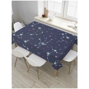 Скатерть прямоугольная JoyArty на кухонный стол "Космические созвездия" из оксфорда, 180x145 см