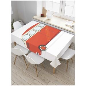 Скатерть прямоугольная JoyArty на кухонный стол "Ретро минивен" из оксфорда, 120x145 см