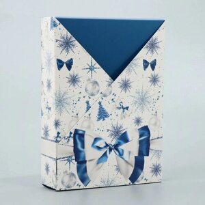Складная коробка «Новогодний бант», 21 15 5 см