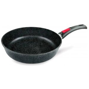 Сковорода нева металл посуда черный гранит, диаметр 24 см