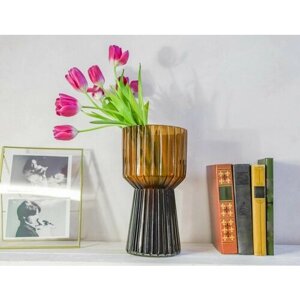 Стеклянная ваза вечерний ЧАЙ, 29 см, EDG 105655-25
