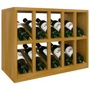 Стеллаж для бутылок вина (45 х 60 х 30), 10 дисплеев, Цвет: Дуб, лак