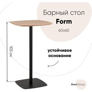 Стол барный Form 60*60 светлое дерево / черный