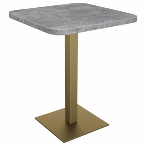 Стол кухонный обеденный нераскладной 60х60 h76 см лофт ЛДСП золото ателье бетон