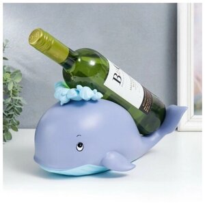 Сувенир полистоун подставка под бутылку "Голубой кит" 14,5х18х27 см