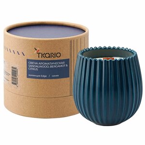 Свеча ароматическая с деревянным фитилём Sandalwood, Bergamot & Citrus из коллекции Edge бежевый 60 ч Tkano TK23-ARO0040