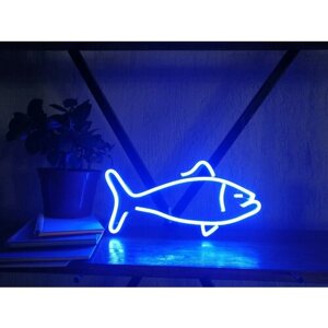 Светильник Неоновая рыба, 30х15 см