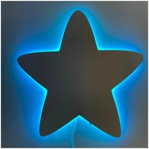 Светильник-ночник "Звезда" 35х35см, с дистанционным управлением, разноцветная подсветка