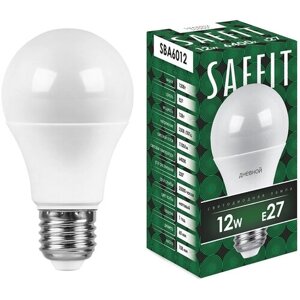 Светодиодная лампа SAFFIT "Шар" 12Вт, цоколь Е27, цветность 6400К, 10 штук