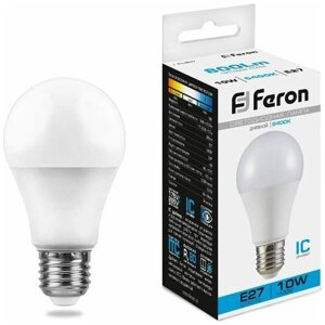 Светодиодная лампа - шар E27 10W 6400K FERON LB-92 25459 15608066