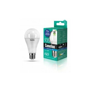 Светодиодная LED лампа Camelion ЛОН A60 E27 11W (935lm 270°6500K 6K матовая 109x60 пластик LED11-A60/865/E27 (упаковка 18 штук)
