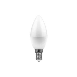 Светодиодная LED лампа Feron свеча C37 E14 9W (800lm) 2700K 2K матовая 100x37, LB-570 25798 (упаковка 16 штук)