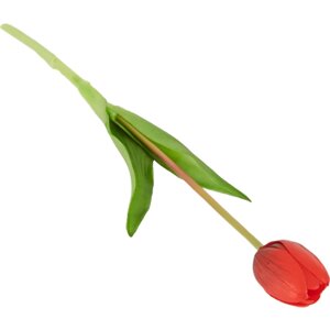 Тюльпаны искусственный Soft touch 1 шт, цвет красный