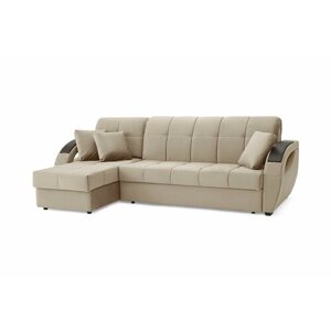 Угловой диван-кровать DREAMART Монреаль, универсальный угол, цвет медово-коричневый