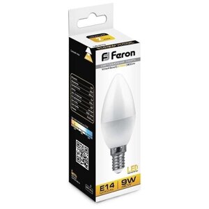 Упаковка светодиодных ламп 10 шт. Feron LB-570 25798, E14, C37, 9 Вт, 2700 К
