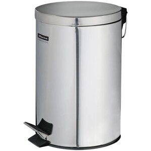 Ведро-контейнер OfficeClean для мусора, Professional, 12 литров, нержавеющая сталь, хром (277568)