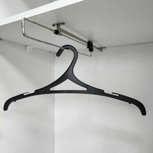 Вешалка для одежды выдвижная в шкаф для одежды потолочная Раздвижная телескопическая штанга - вешало с верхним креплением.