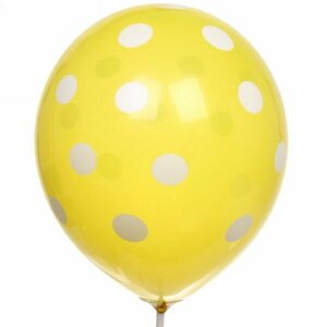 Воздушные шары «Горошек» 25шт 10»25см желтый