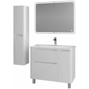 Зеркальный шкаф для ванной комнаты "АДЕЛЬ-90 см" Пр. с LED подсветкой