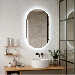 Зеркало для ванной с бесконтактным сенсором, диммером, холодная подсветка Reflection Look 600х1000 RF4412DR