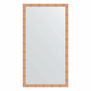 Зеркало напольное EVOFORM в багетной раме соты медный, 108х197 см, для гостиной, прихожей, кабинета, спальни и ванной комнаты, BY 6016