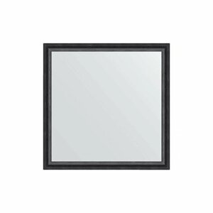 Зеркало настенное EVOFORM в багетной раме чёрный дуб, 60х60 см, для гостиной, прихожей, кабинета, спальни и ванной комнаты, BY 0614