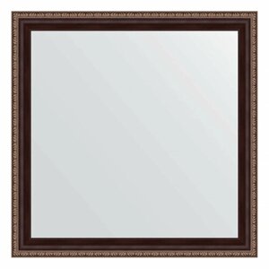 Зеркало настенное EVOFORM в багетной раме махагон с орнаментом, 63х63 см, для гостиной, прихожей, кабинета, спальни и ванной комнаты, BY 3643