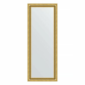 Зеркало настенное EVOFORM в багетной раме состаренное золото, 56х146 см, для гостиной, прихожей, кабинета, спальни и ванной комнаты, BY 1076