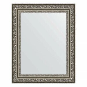 Зеркало настенное EVOFORM в багетной раме виньетка состаренное серебро, 40х50 см, для гостиной, прихожей, кабинета, спальни и ванной комнаты, BY 3008
