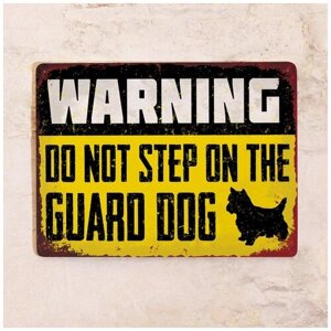 Жестяная табличка Guard dog, металл, 30Х40 см