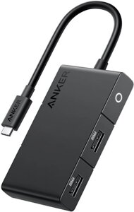 Адаптер/Кабель-Разветвитель ANKER 332, USB-C Hub, 5-в-1, 4K HDMI, A8356, Black/черный