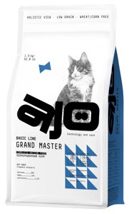 AJO Grand Master полнорационный корм для кошек старшего возраста (Курица, 1,5 кг.)
